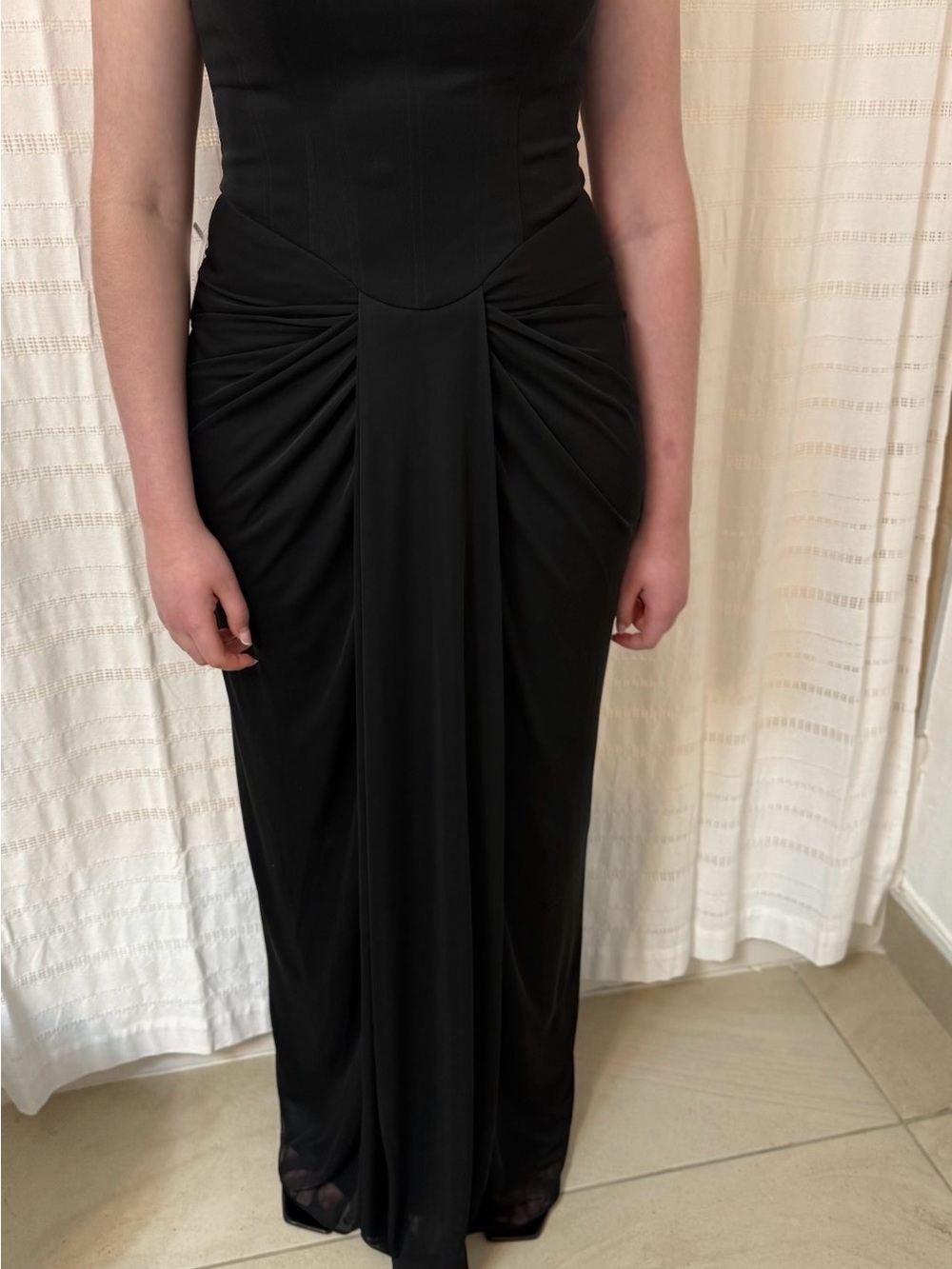 Azazie Strapless Black Formal Gown - Picture 5 of 6